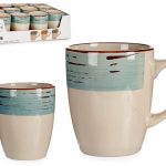 Taza desayuno gres cenefa 3d azu